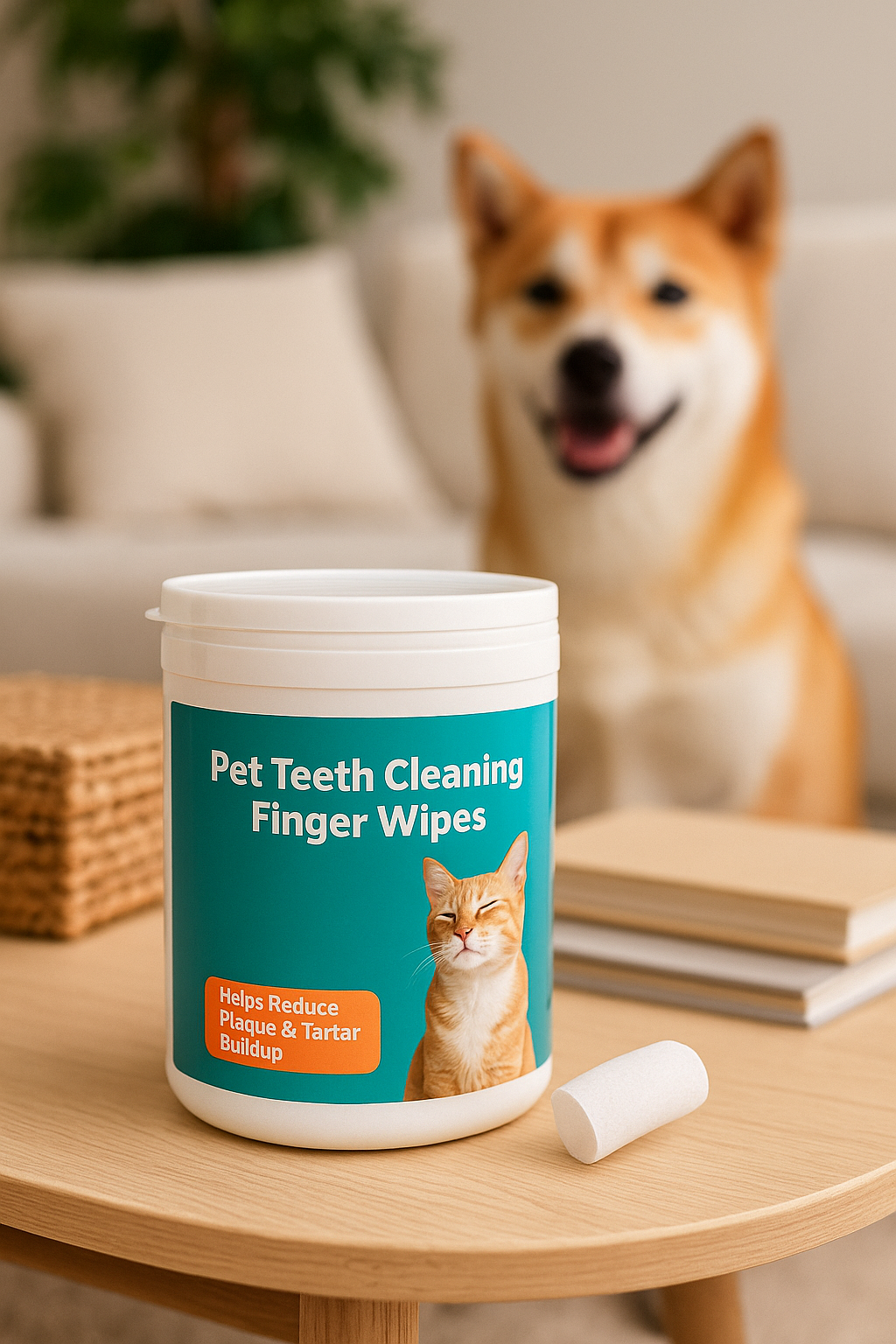 Pet Teeth Cleaning Wipes – 50pcs Disposable Finger Pads for Dogs & Cats